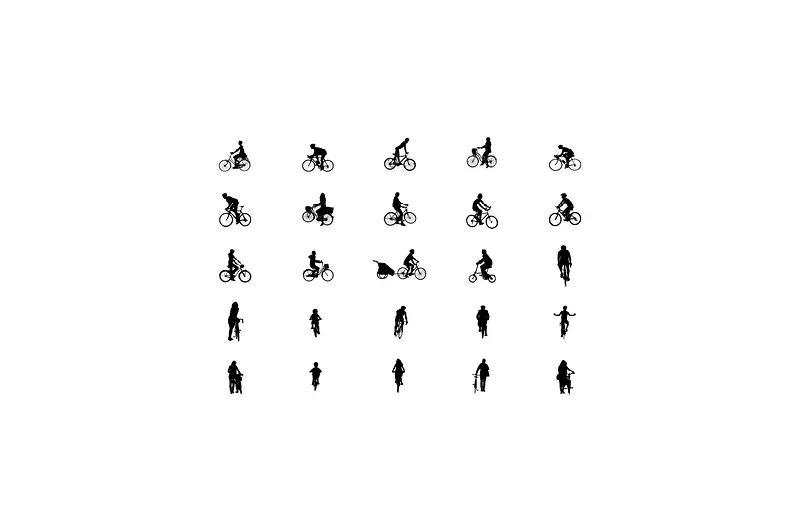 Cyclists for Illustrator
