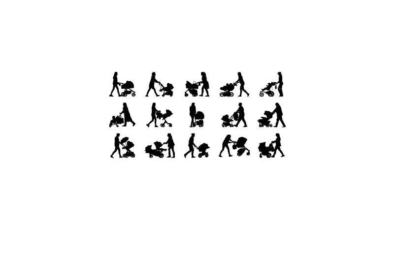 Strollers and Prams for Illustrator