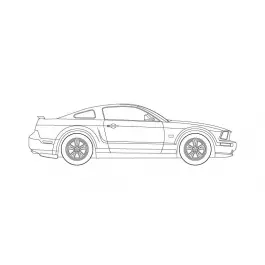Ford Mustang 1967, Drawing by Pierre Bayet | Artmajeur