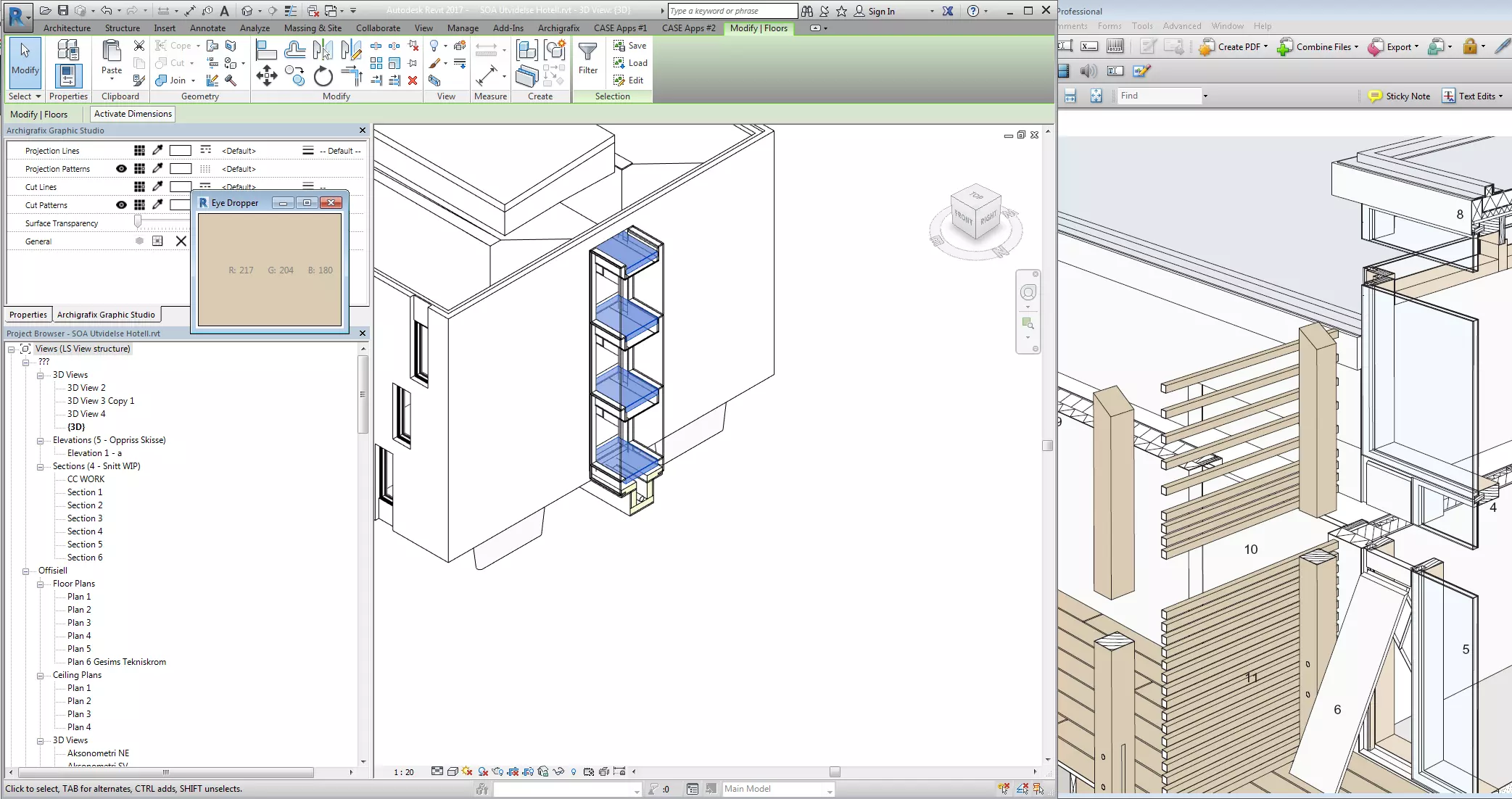Use the eyedropper to pick colors inside Revit or from other windows. Supports multi-monitor.