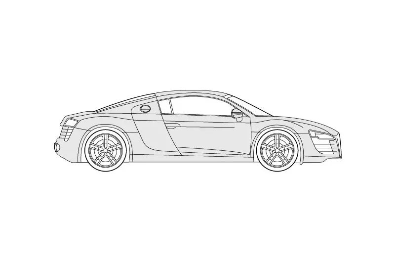 Audi R8 GT Draw Canvas Print / Canvas Art by CarsToon Concept - Pixels  Canvas Prints