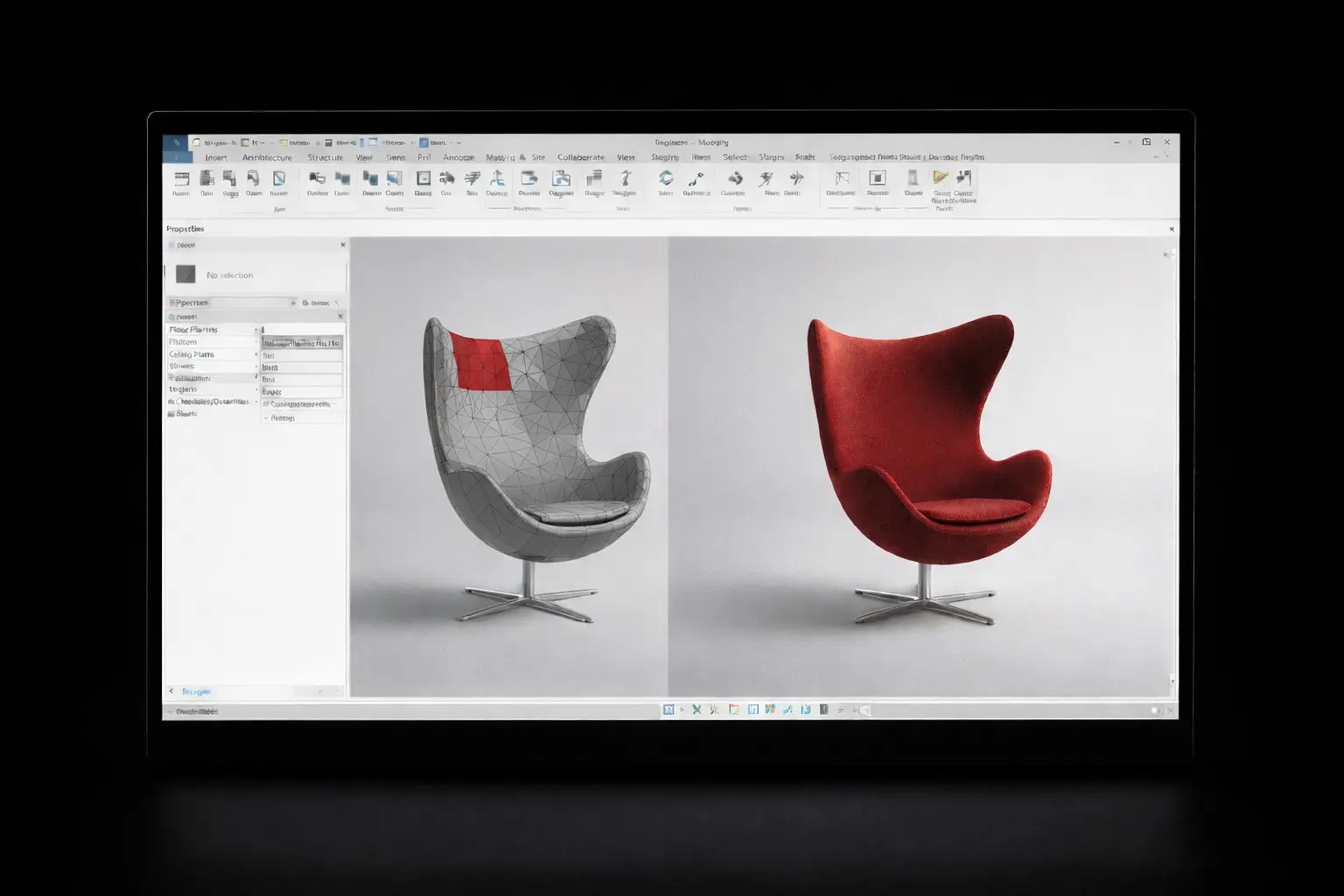 Paint Tool vs Reassign Texture comparison for Revit DirectShapes