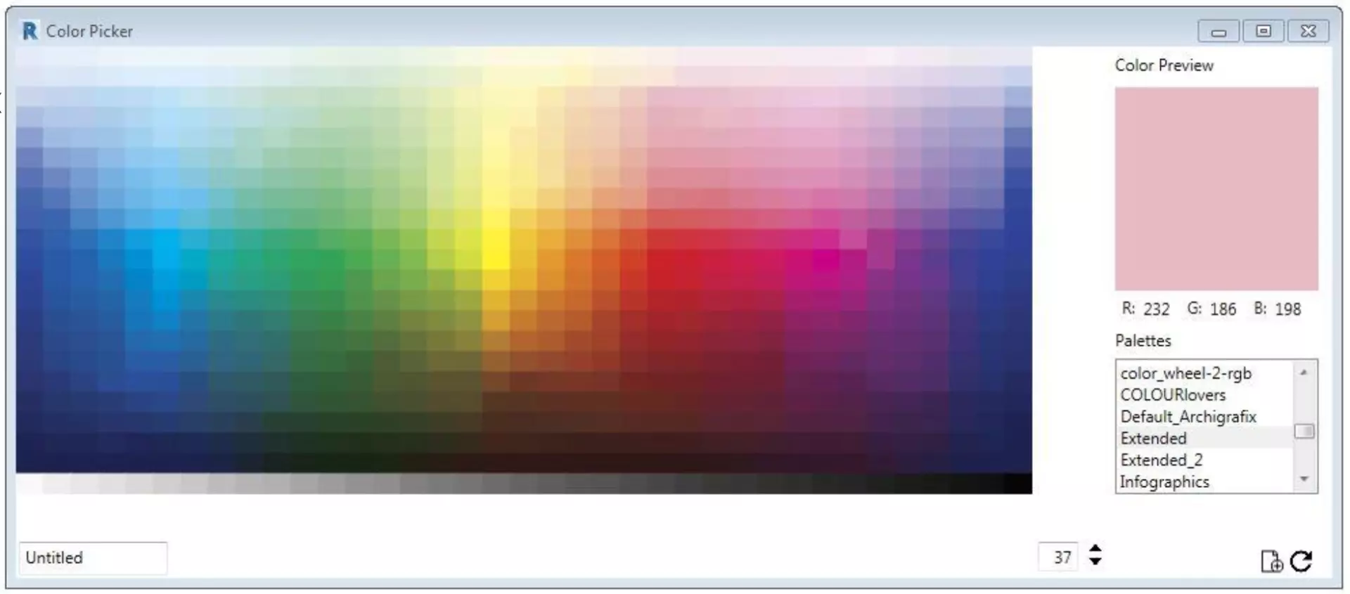 Autodesk Revit Color Palette